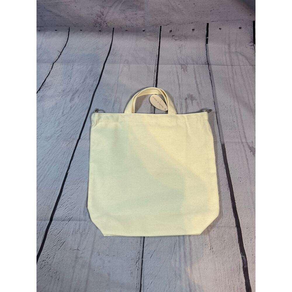 NWT Stone & Stitch Canvas Limone Tote Bag Zip Top - Picture 2 of 4